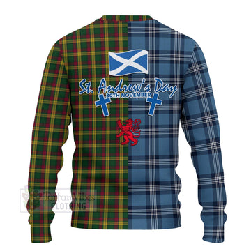 MacMillan (McMillan) Tartan Knitted Sweater Happy St. Andrew's Day Half Tartan Style