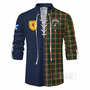 MacMillan (McMillan) Tartan Ghillie Kilt Shirt Alba with Scottish Lion Royal Arm Half Style