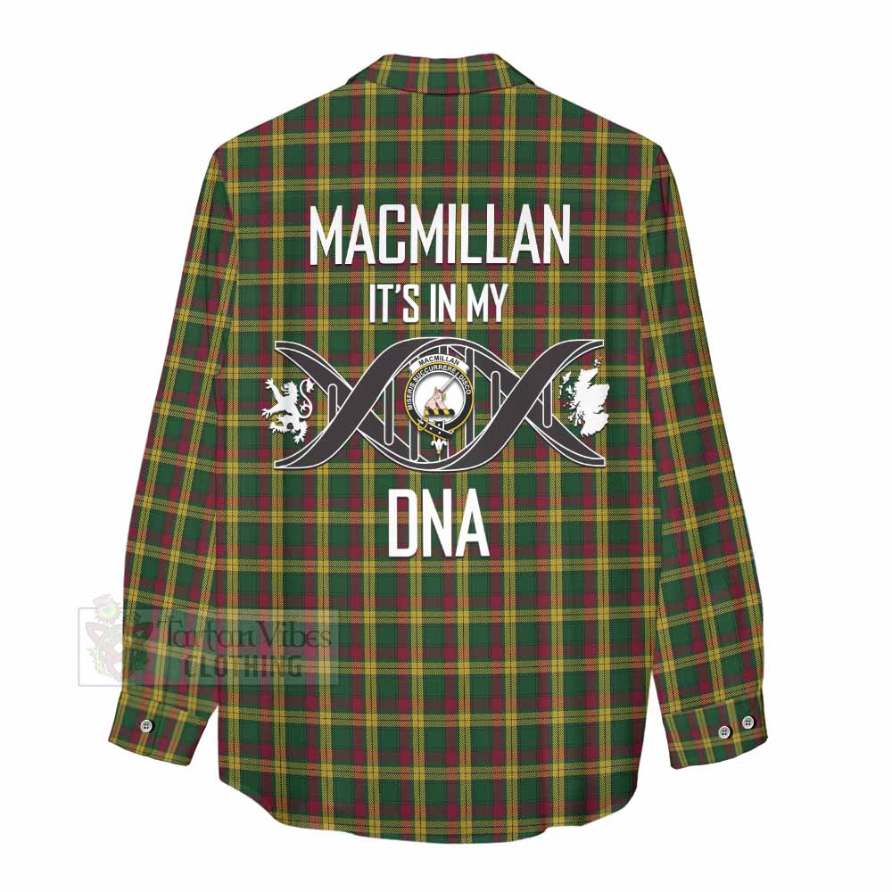 Tartan Vibes Clothing MacMillan (McMillan) Tartan Women's Casual Shirt with Family Crest DNA In Me Style