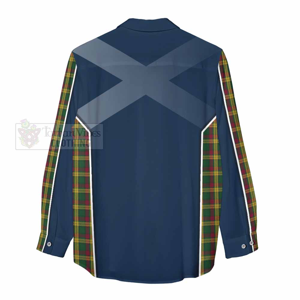 Tartan Vibes Clothing MacMillan (McMillan) Tartan Women's Casual Shirt with Family Crest and Lion Rampant Vibes Sport Style