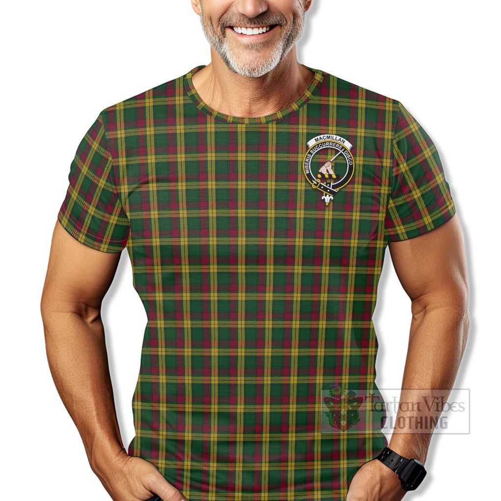 Tartan Vibes Clothing MacMillan (McMillan) Tartan T-Shirt with Family Crest Celtic Skull Style