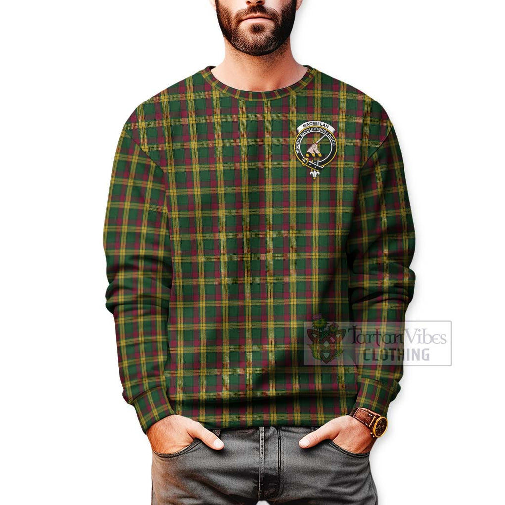 Tartan Vibes Clothing MacMillan (McMillan) Tartan Sweatshirt with Family Crest Celtic Skull Style