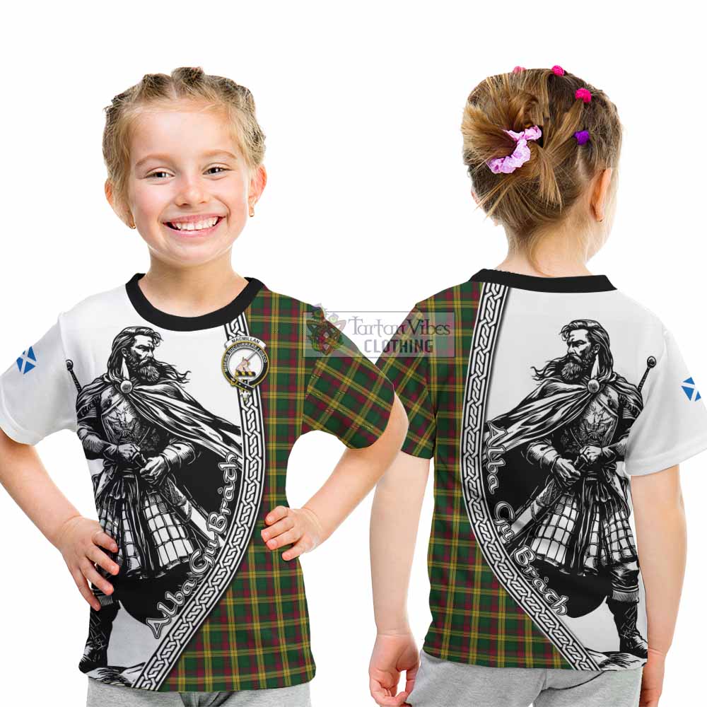 MacMillan (McMillan) Tartan Clan Crest Kid T-Shirt with Highlander Warrior Celtic Style - Tartan Vibes Clothing