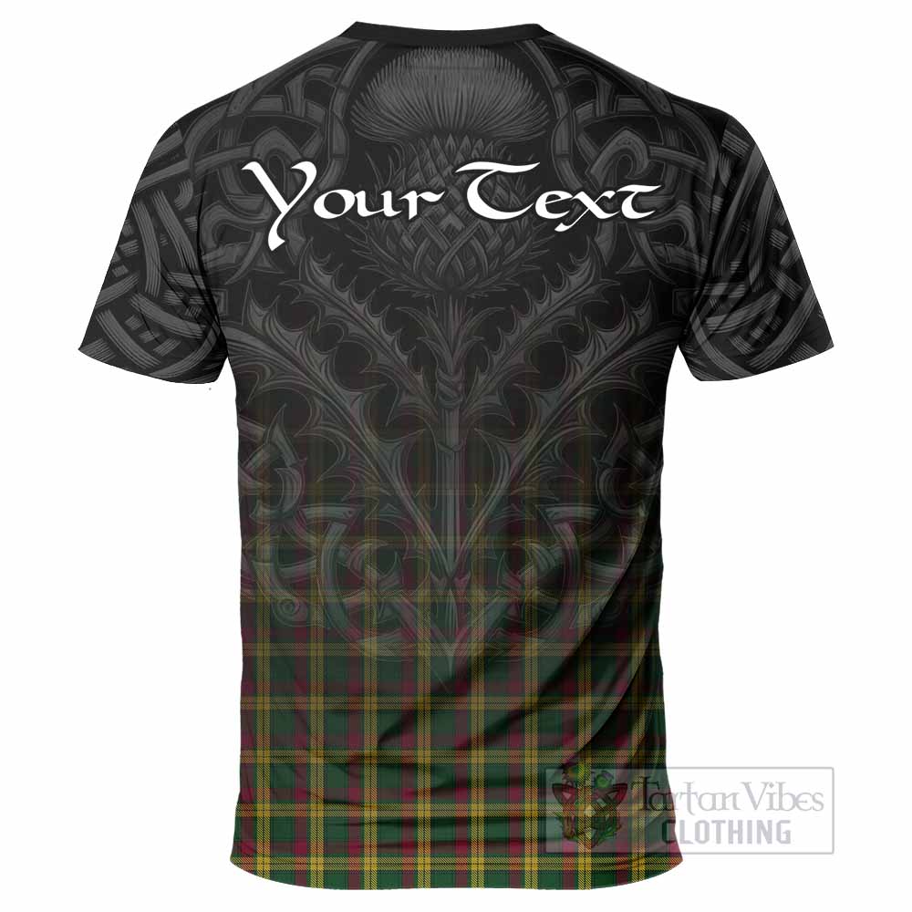 Tartan Vibes Clothing MacMillan (McMillan) Tartan T-Shirt with Family Crest Celtic Thistle Vibes