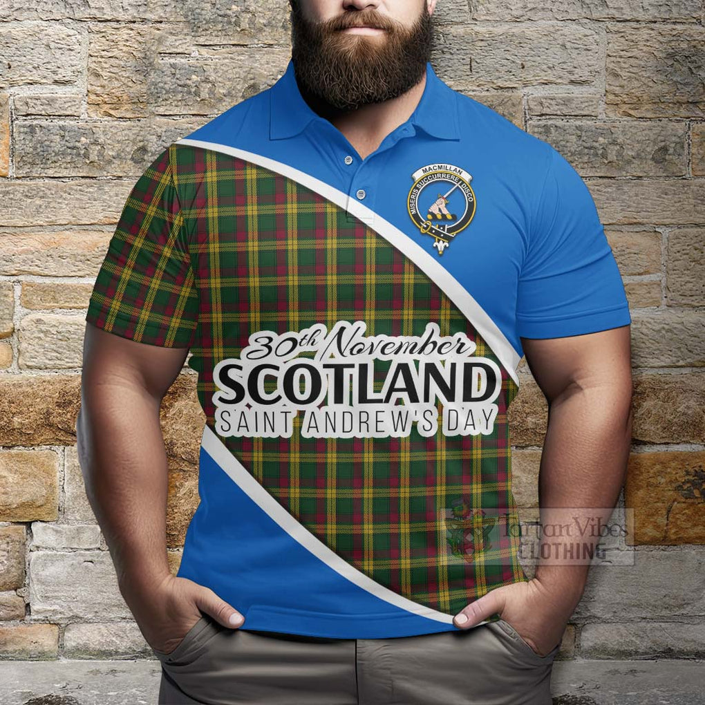 Tartan Vibes Clothing MacMillan (McMillan) Family Crest Tartan Polo Shirt Celebrate Saint Andrew's Day in Style