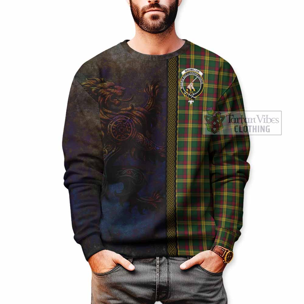 MacMillan (McMillan) Tartan Family Crest Sweatshirt Alba Gu Brath Be Brave Lion Ancient Style - Tartan Vibes Clothing