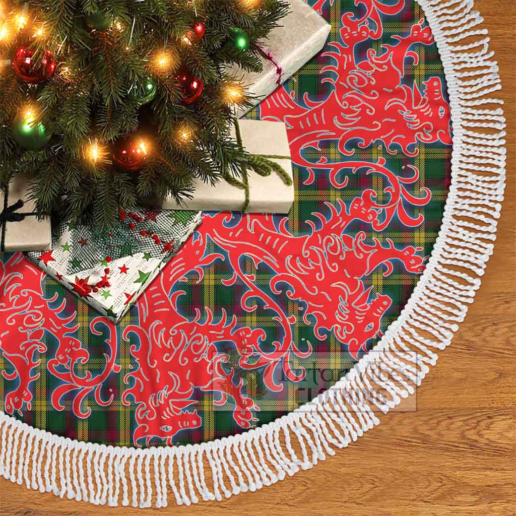 Tartan Vibes Clothing MacMillan (McMillan) Tartan Christmas Tree Skirt Lion Rampant Style