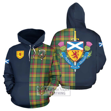 MacMillan Old Ancient Tartan Hoodie Alba with Scottish Lion Royal Arm Half Style