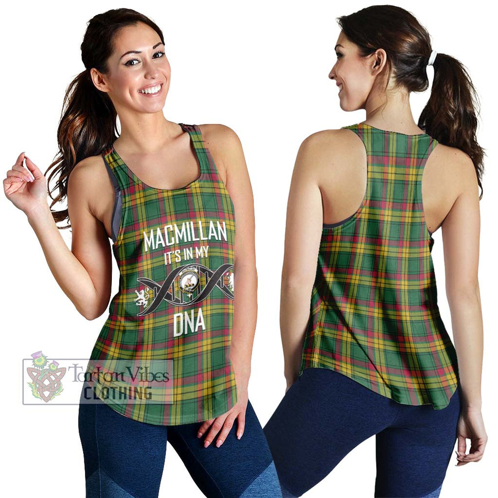 MacMillan Old Ancient Tartan Women's Racerback Tanks with Family Crest DNA In Me Style 4XL - Tartanvibesclothing Shop