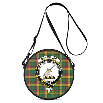 MacMillan Old Ancient Tartan Round Satchel Bags with Family Crest