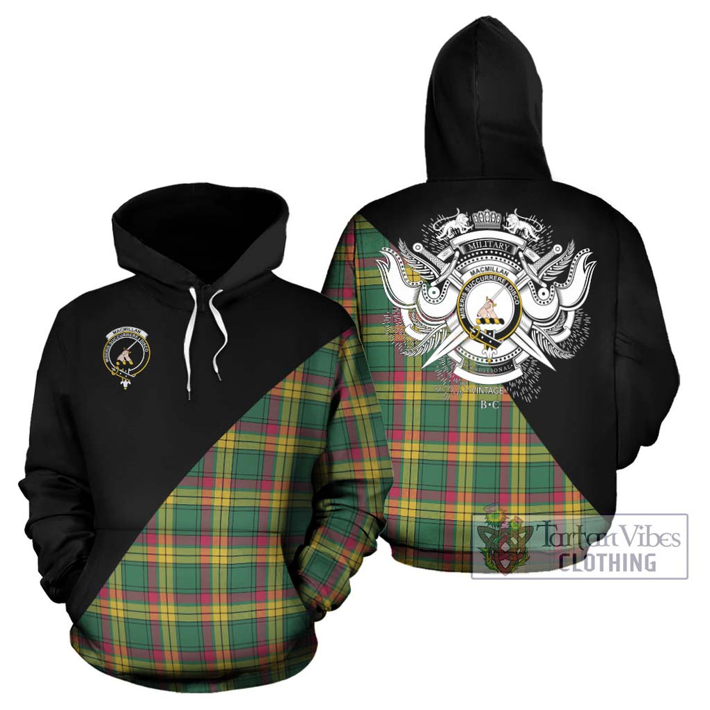 MacMillan Old Ancient Tartan Hoodie with Family Crest and Military Logo Style Zip Hoodie - Tartanvibesclothing Shop