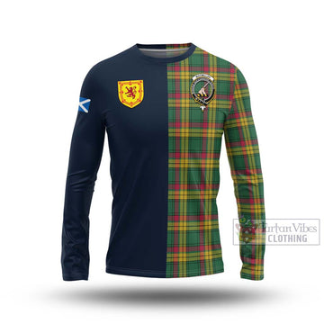 MacMillan Old Ancient Tartan Long Sleeve T-Shirt Alba with Scottish Lion Royal Arm Half Style