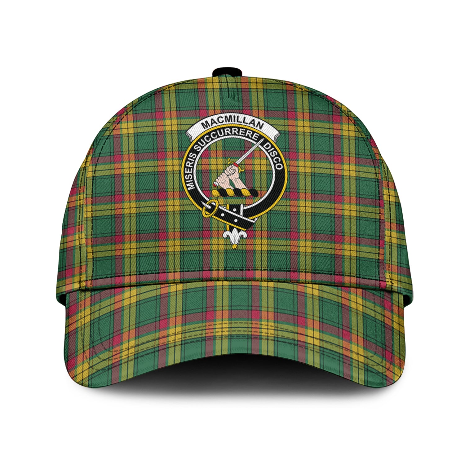 MacMillan Old Ancient Tartan Classic Cap with Family Crest Classic Cap Universal Fit - Tartan Vibes Clothing