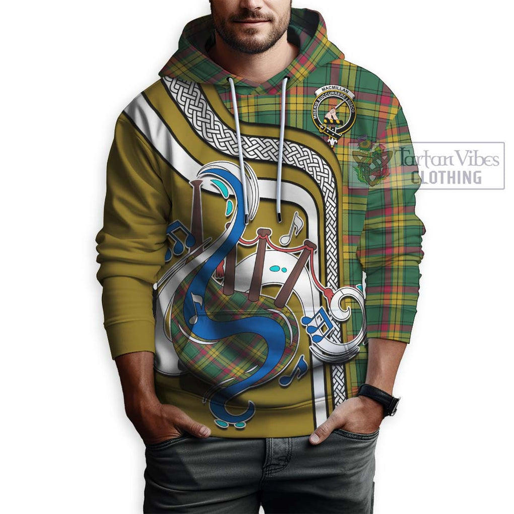 MacMillan Old Ancient Tartan Hoodie with Epic Bagpipe Style Zip Hoodie - Tartanvibesclothing Shop