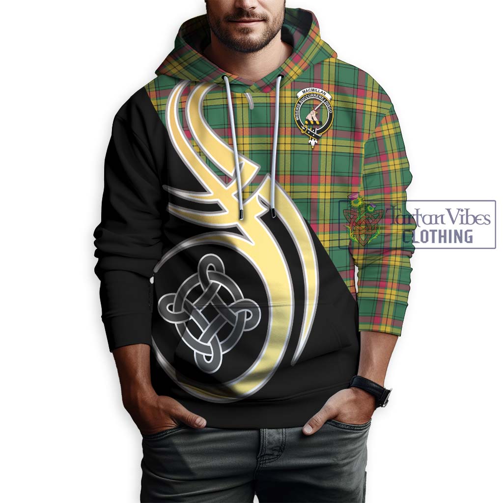 MacMillan Old Ancient Tartan Hoodie with Family Crest and Celtic Symbol Style Zip Hoodie - Tartan Vibes Clothing