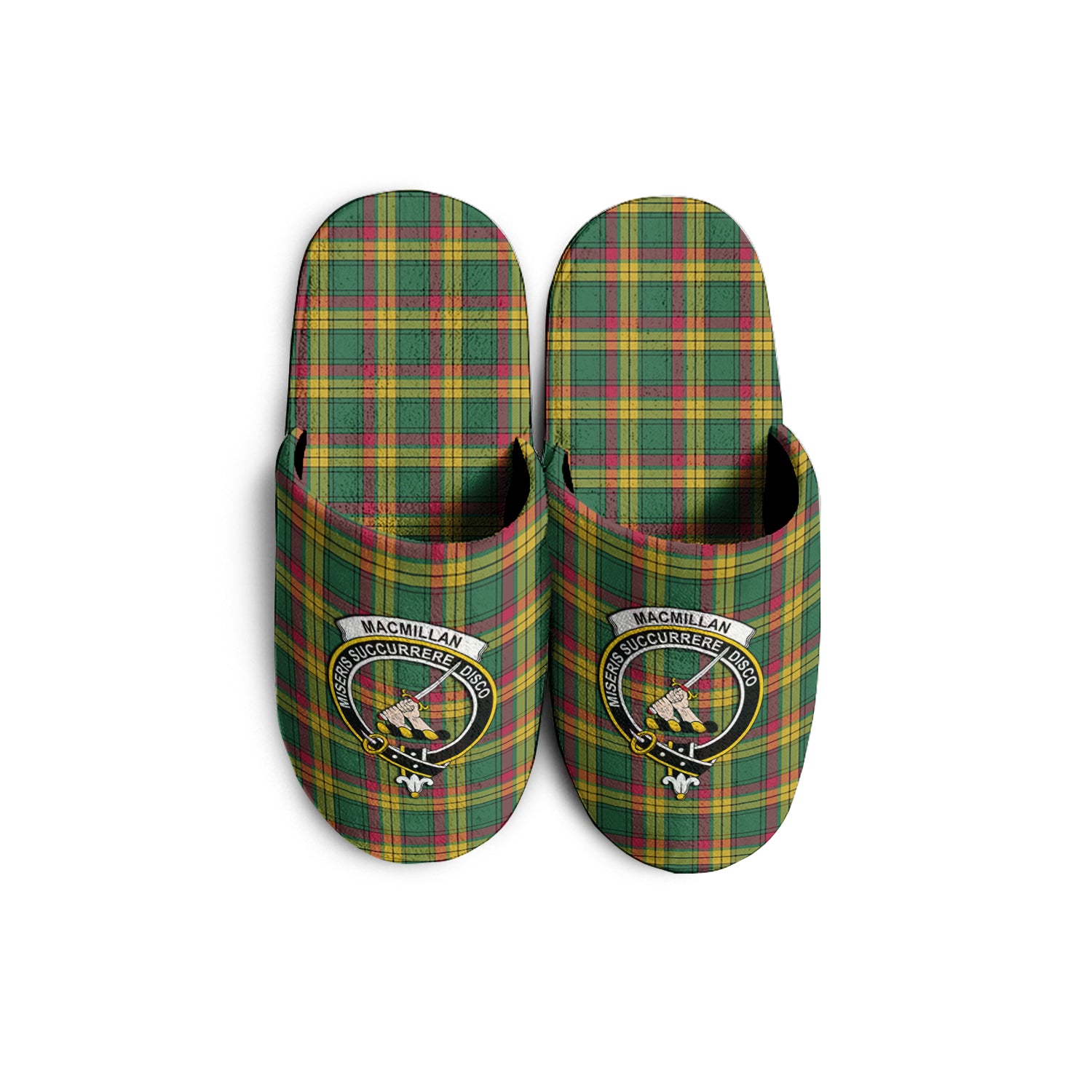 MacMillan Old Ancient Tartan Home Slippers with Family Crest - Tartanvibesclothing