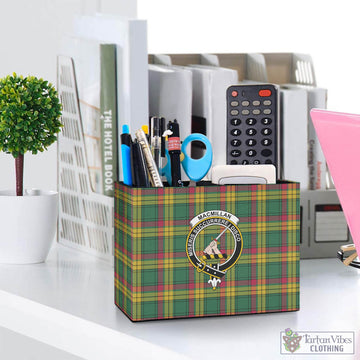 MacMillan Old Ancient Tartan Pen Holder with Family Crest