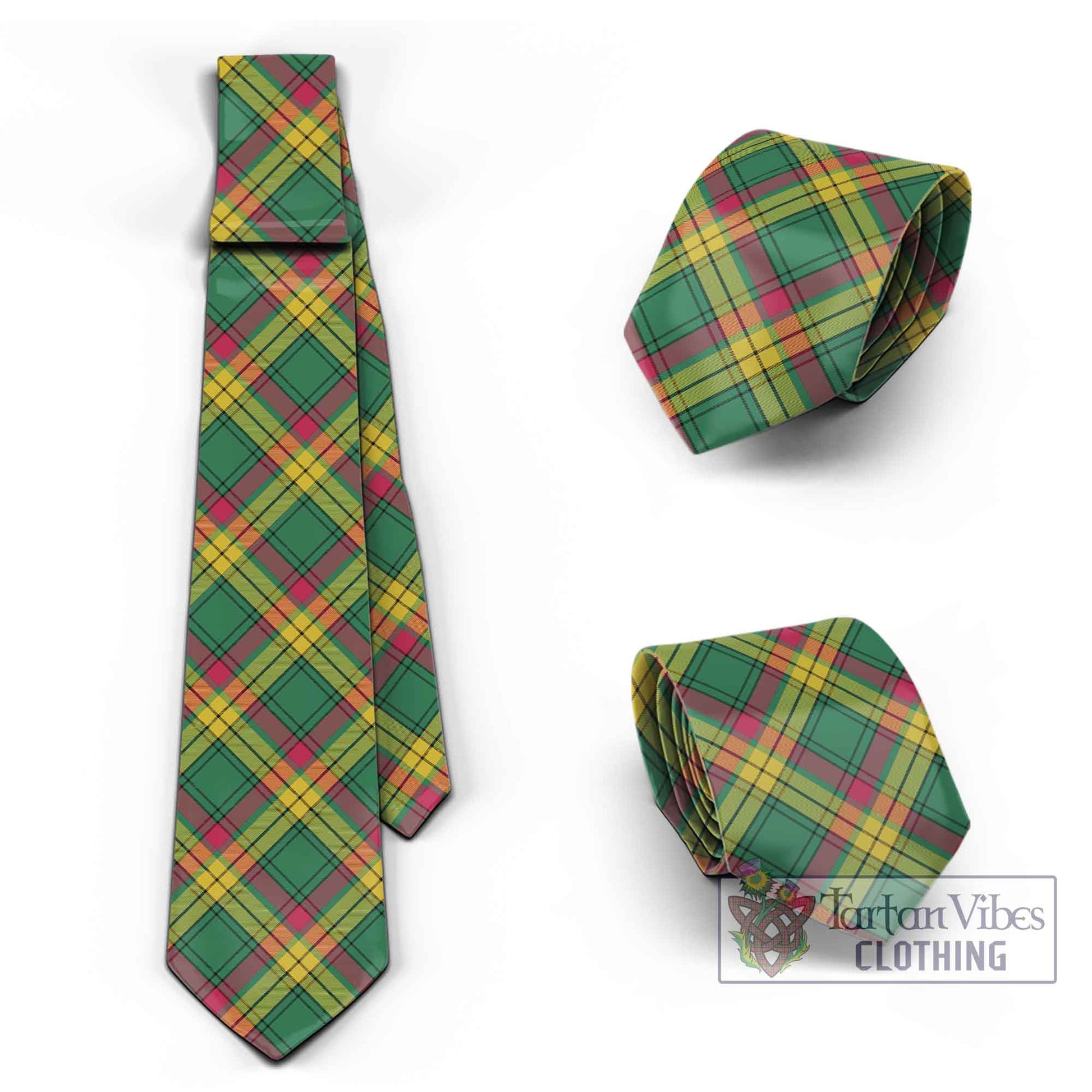 Tartan Vibes Clothing MacMillan Old Ancient Tartan Classic Necktie Cross Style