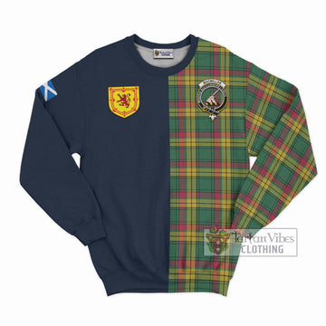 MacMillan Old Ancient Tartan Sweatshirt Alba with Scottish Lion Royal Arm Half Style