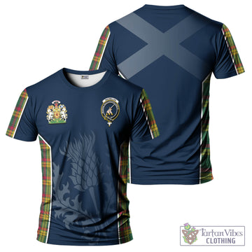 MacMillan Old Ancient Tartan T-Shirt with Family Crest and Scottish Thistle Vibes Sport Style