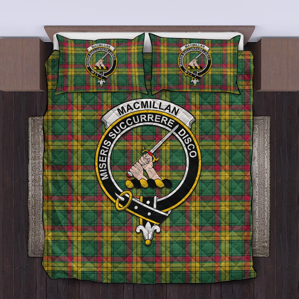 MacMillan Old Ancient Tartan Quilt Bed Set with Family Crest Twin - Tartan Vibes Clothing