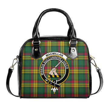 MacMillan Old Ancient Tartan Shoulder Handbags with Family Crest