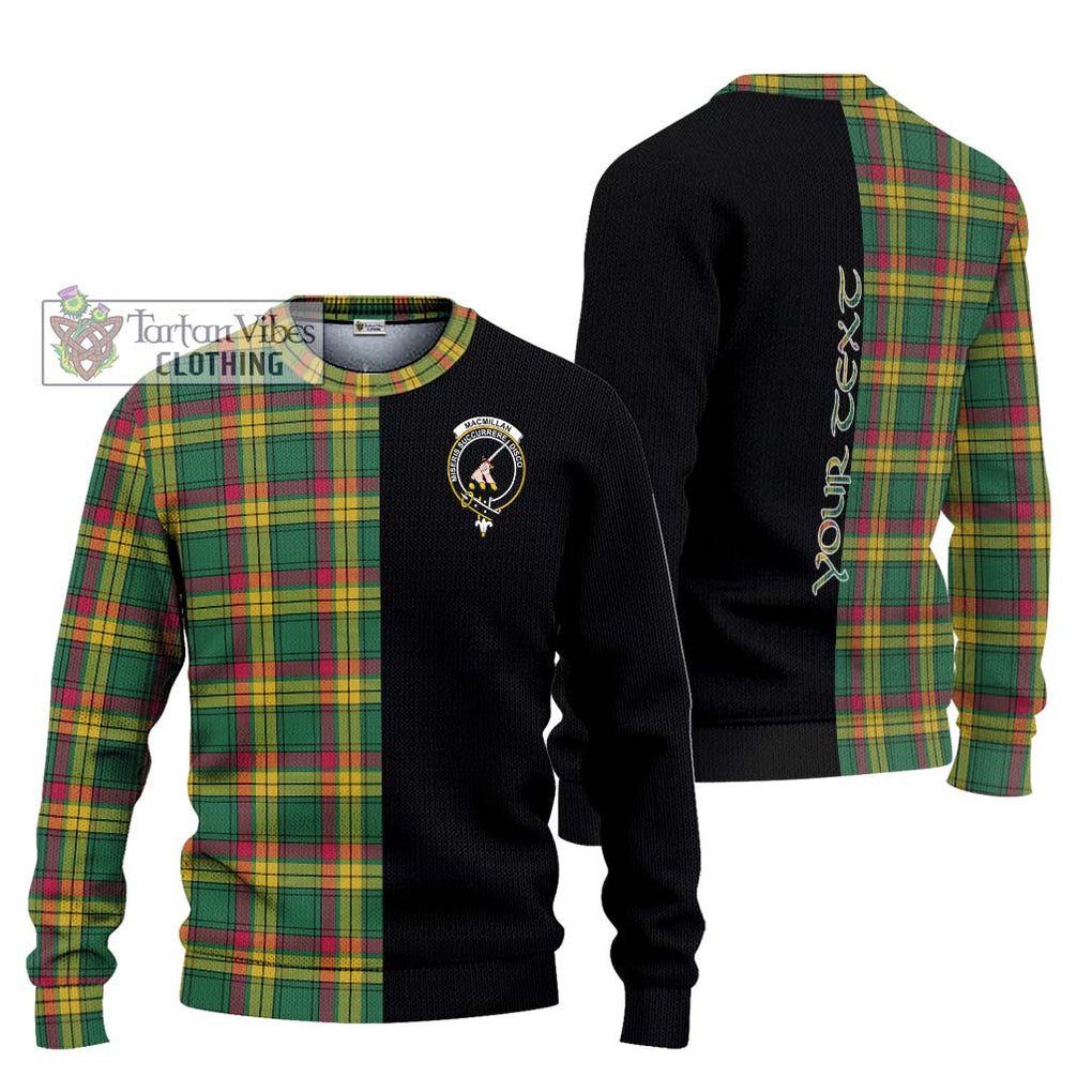 MacMillan Old Ancient Tartan Knitted Sweater with Family Crest and Half Of Me Style Unisex - Tartanvibesclothing Shop