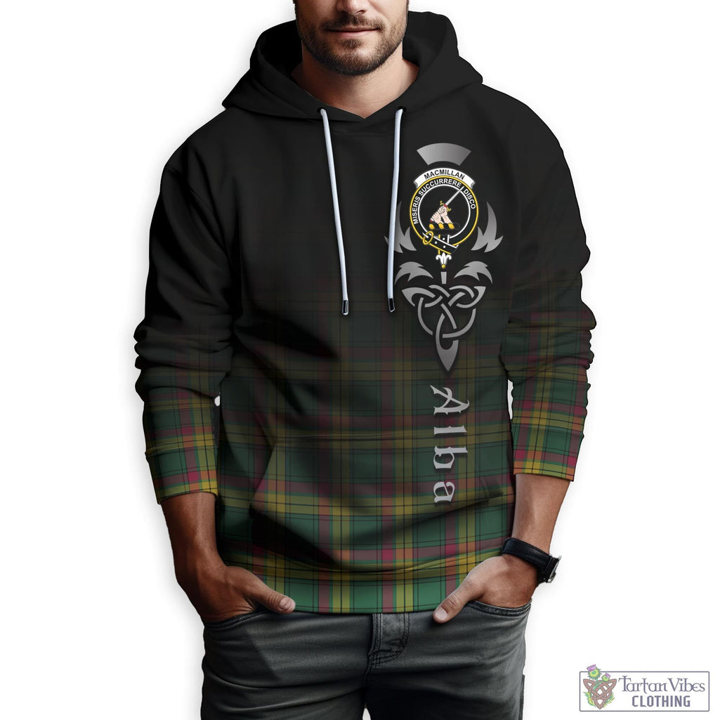 Tartan Vibes Clothing MacMillan Old Ancient Tartan Hoodie Featuring Alba Gu Brath Family Crest Celtic Inspired