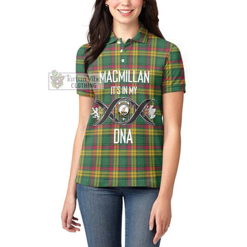 MacMillan Old Ancient Tartan Women's Polo Shirt with Family Crest DNA In Me Style