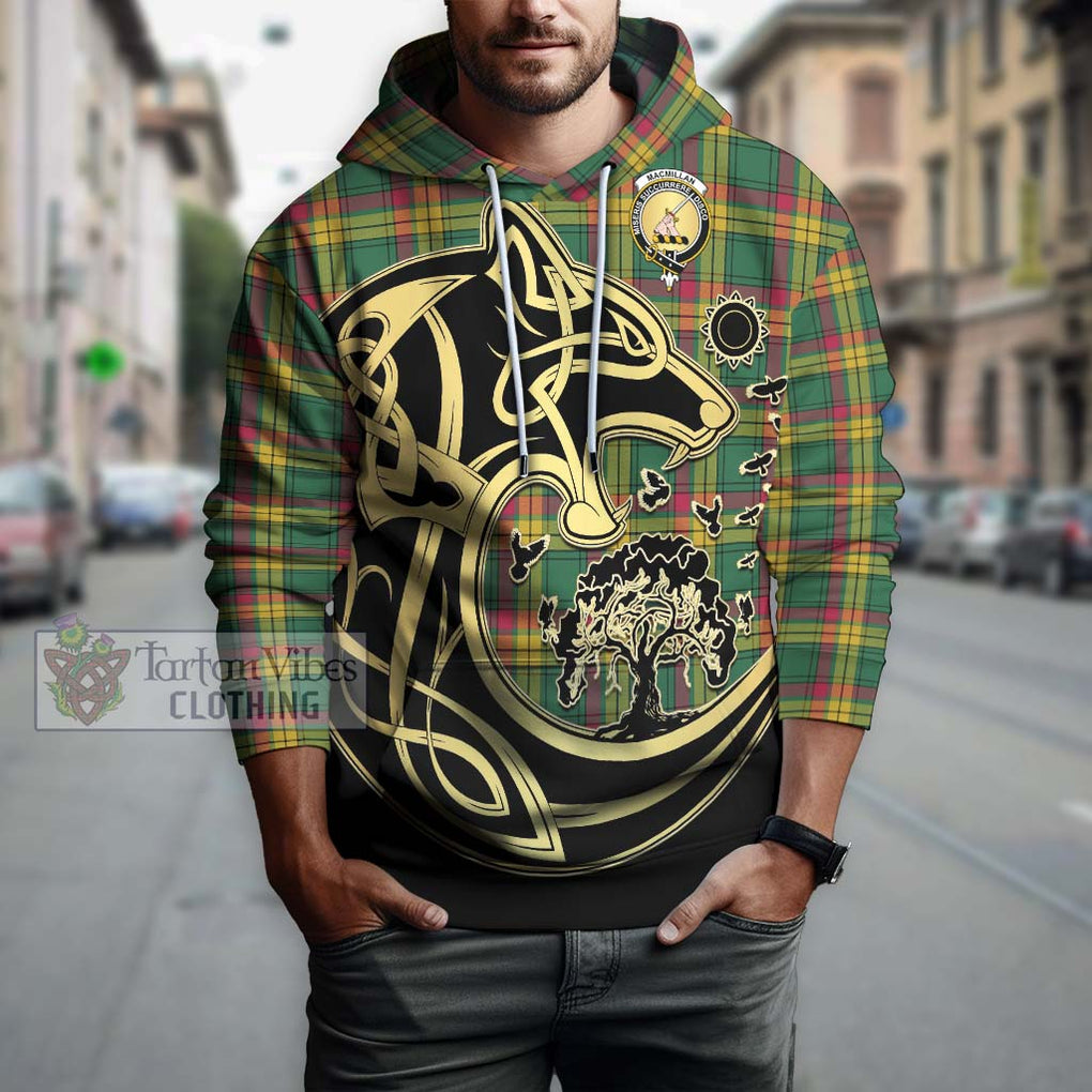 MacMillan Old Ancient Tartan Hoodie with Family Crest Celtic Wolf Style Zip Hoodie - Tartan Vibes Clothing