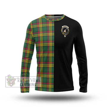 MacMillan Old Ancient Tartan Long Sleeve T-Shirt with Family Crest and Half Of Me Style