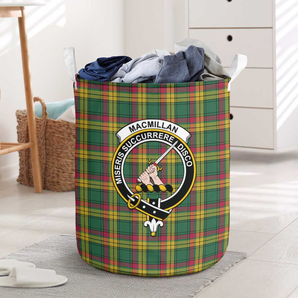 MacMillan Old Ancient Tartan Laundry Basket with Family Crest One Size - Tartanvibesclothing Shop