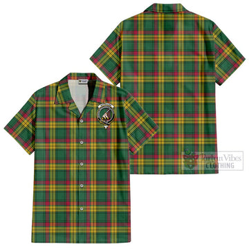 MacMillan Old Ancient Tartan Cotton Hawaiian Shirt with Family Crest