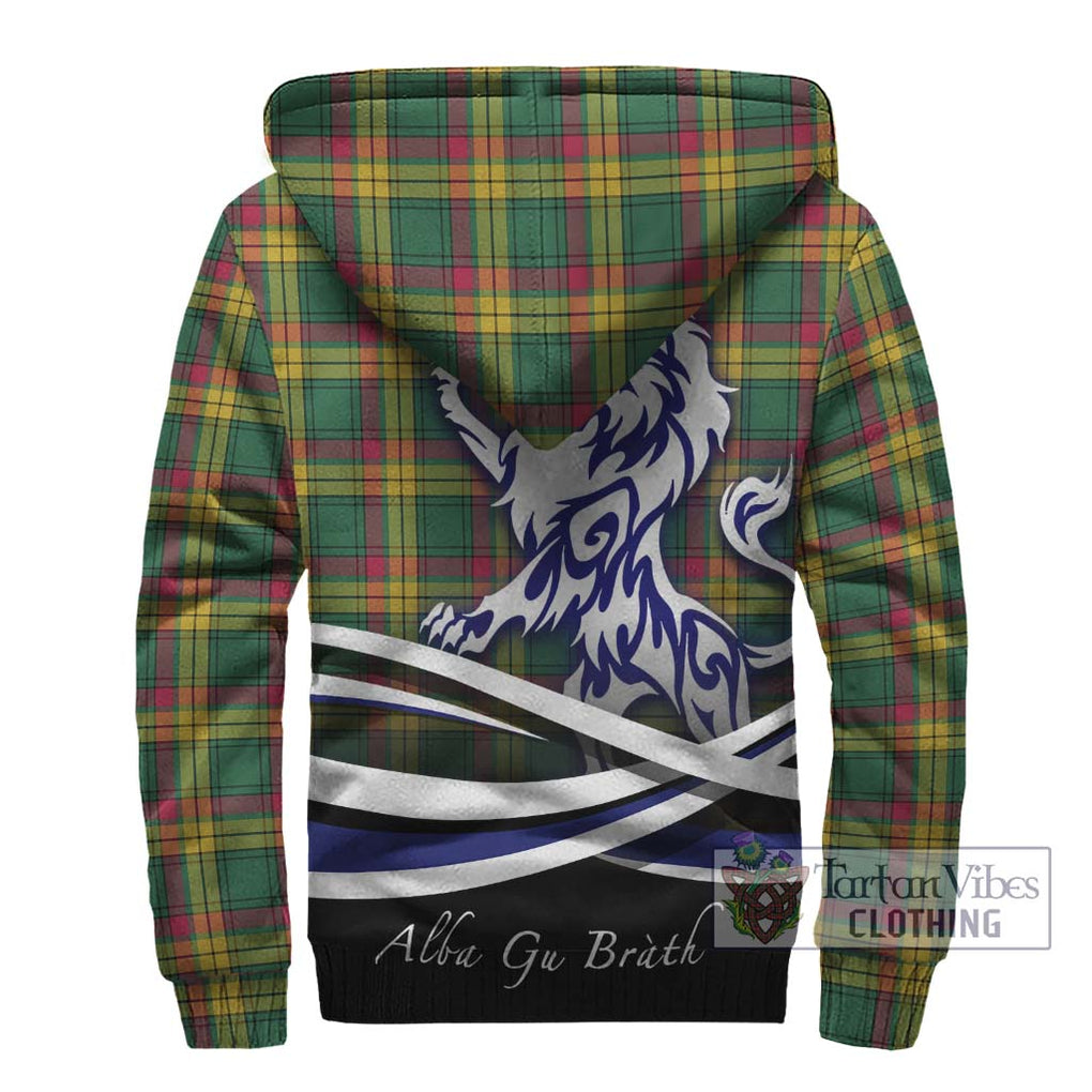 MacMillan Old Ancient Tartan Sherpa Hoodie with Alba Gu Brath Regal Lion Emblem - Tartanvibesclothing Shop