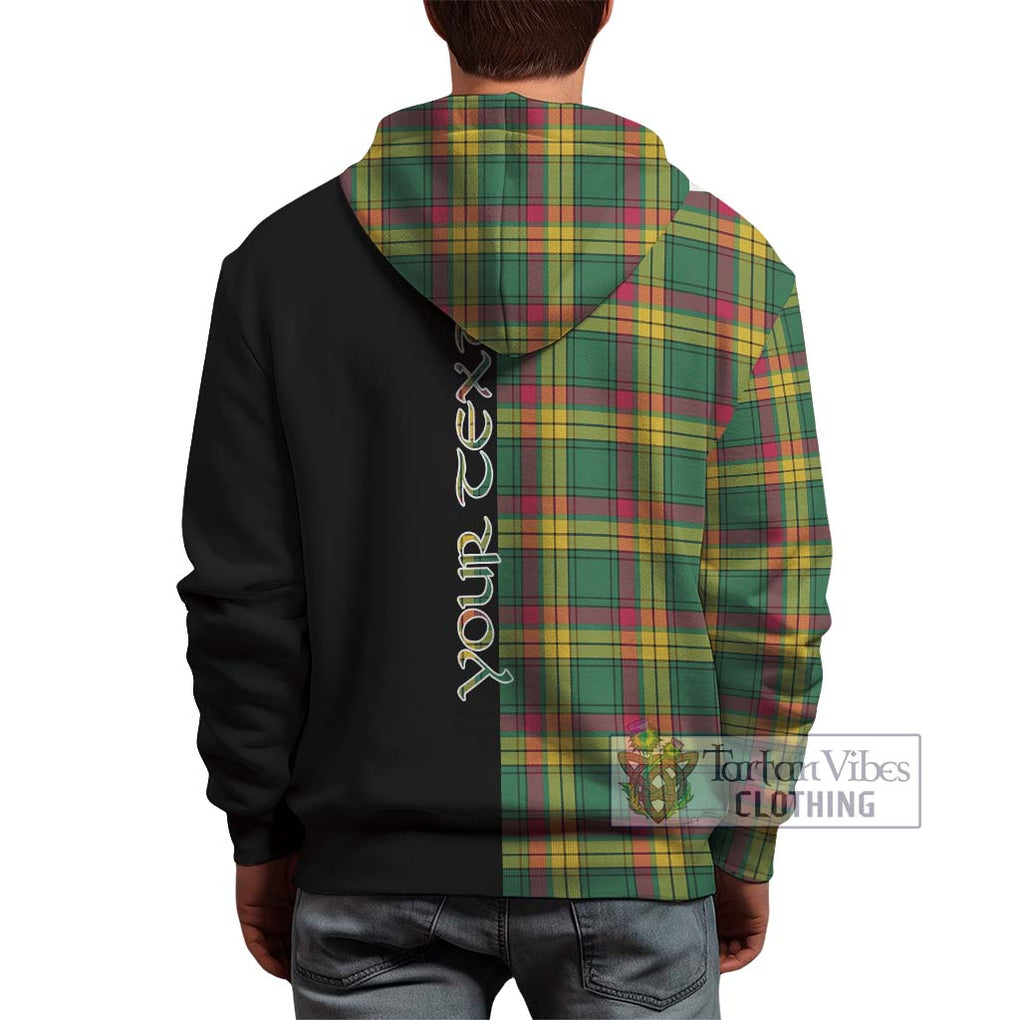 MacMillan Old Ancient Tartan Hoodie with Family Crest and Half Of Me Style - Tartanvibesclothing Shop