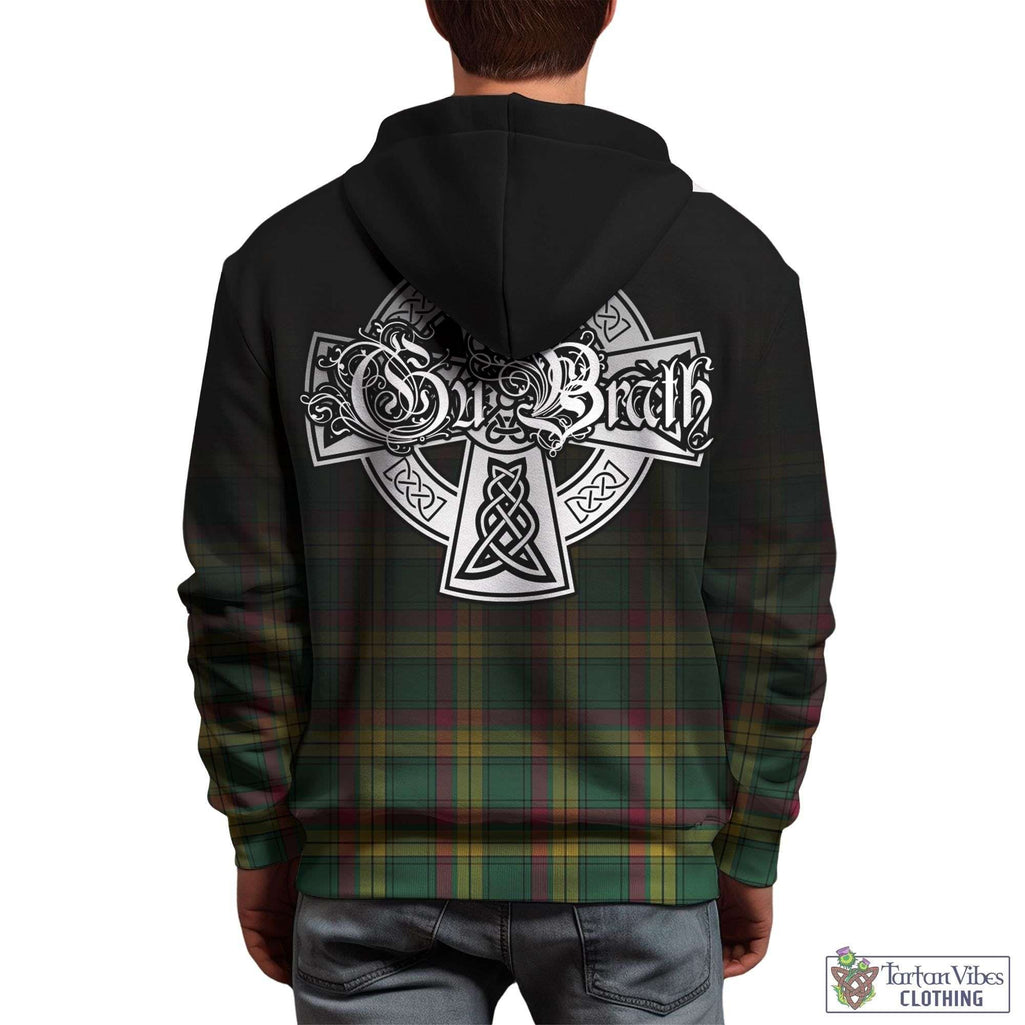 Tartan Vibes Clothing MacMillan Old Ancient Tartan Hoodie Featuring Alba Gu Brath Family Crest Celtic Inspired