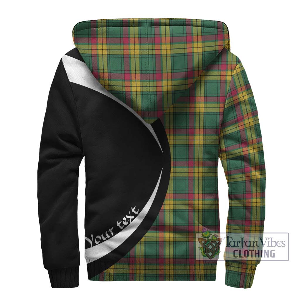 MacMillan Old Ancient Tartan Sherpa Hoodie with Family Crest Circle Style - Tartan Vibes Clothing