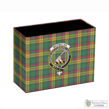 MacMillan Old Ancient Tartan Pen Holder with Family Crest