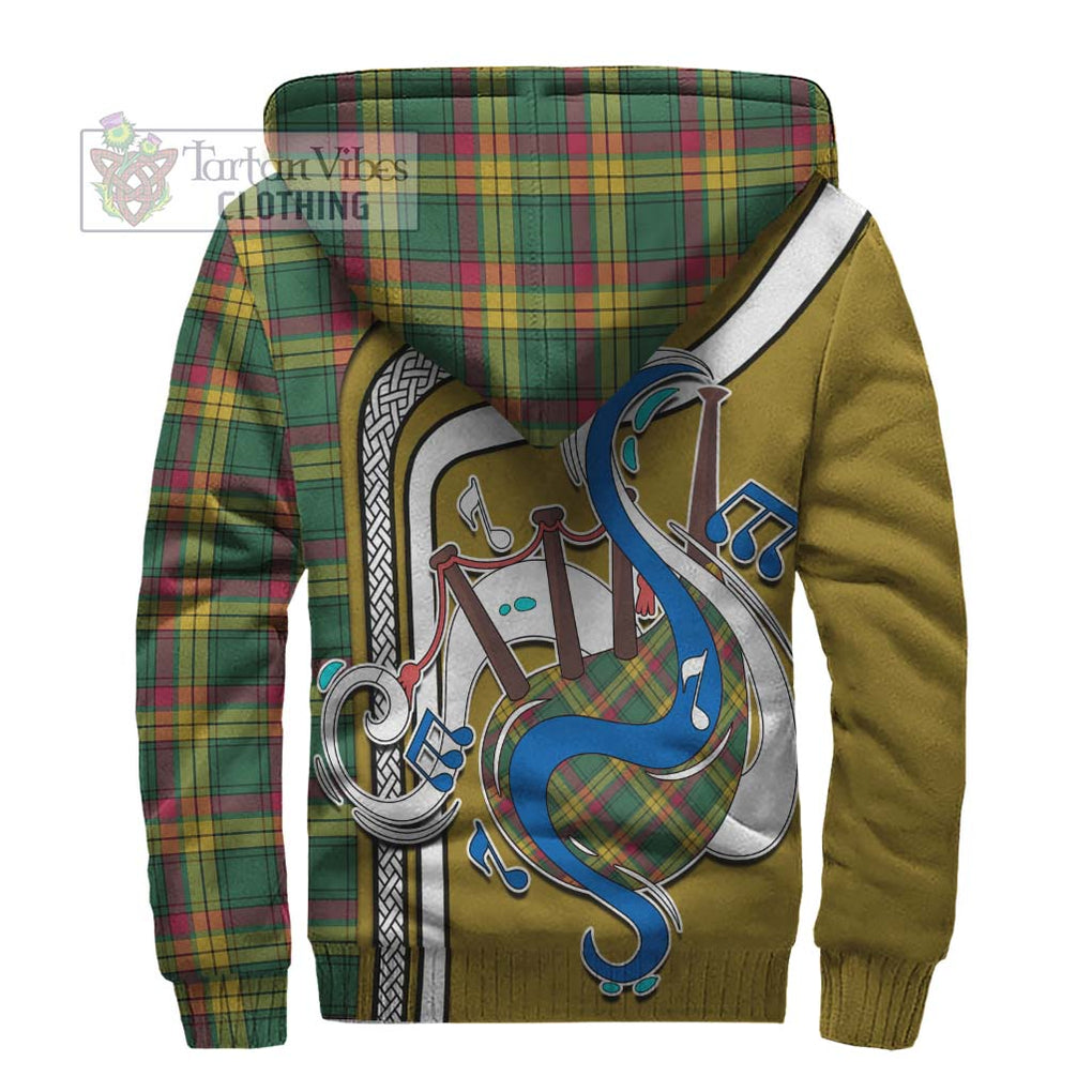 MacMillan Old Ancient Tartan Sherpa Hoodie with Epic Bagpipe Style - Tartanvibesclothing Shop