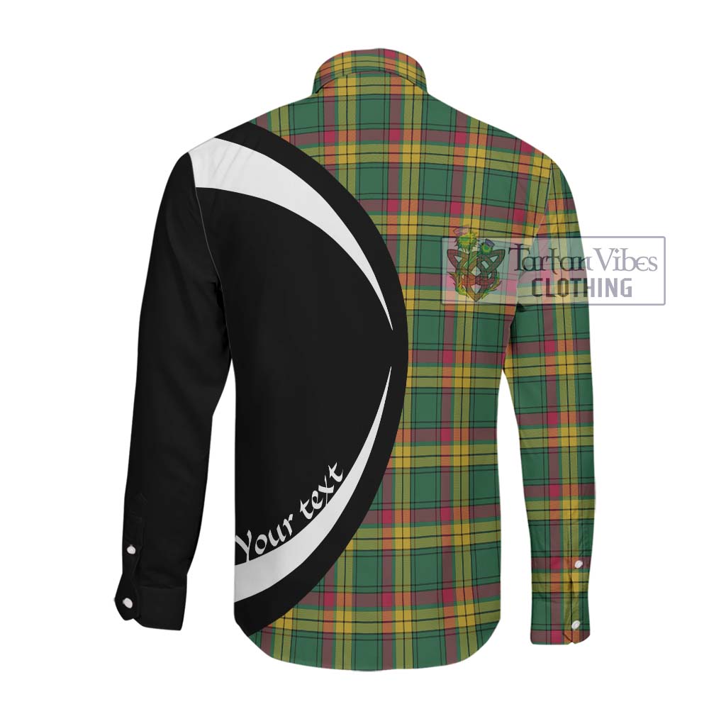 MacMillan Old Ancient Tartan Long Sleeve Button Up with Family Crest Circle Style Men's Shirt - Tartan Vibes Clothing