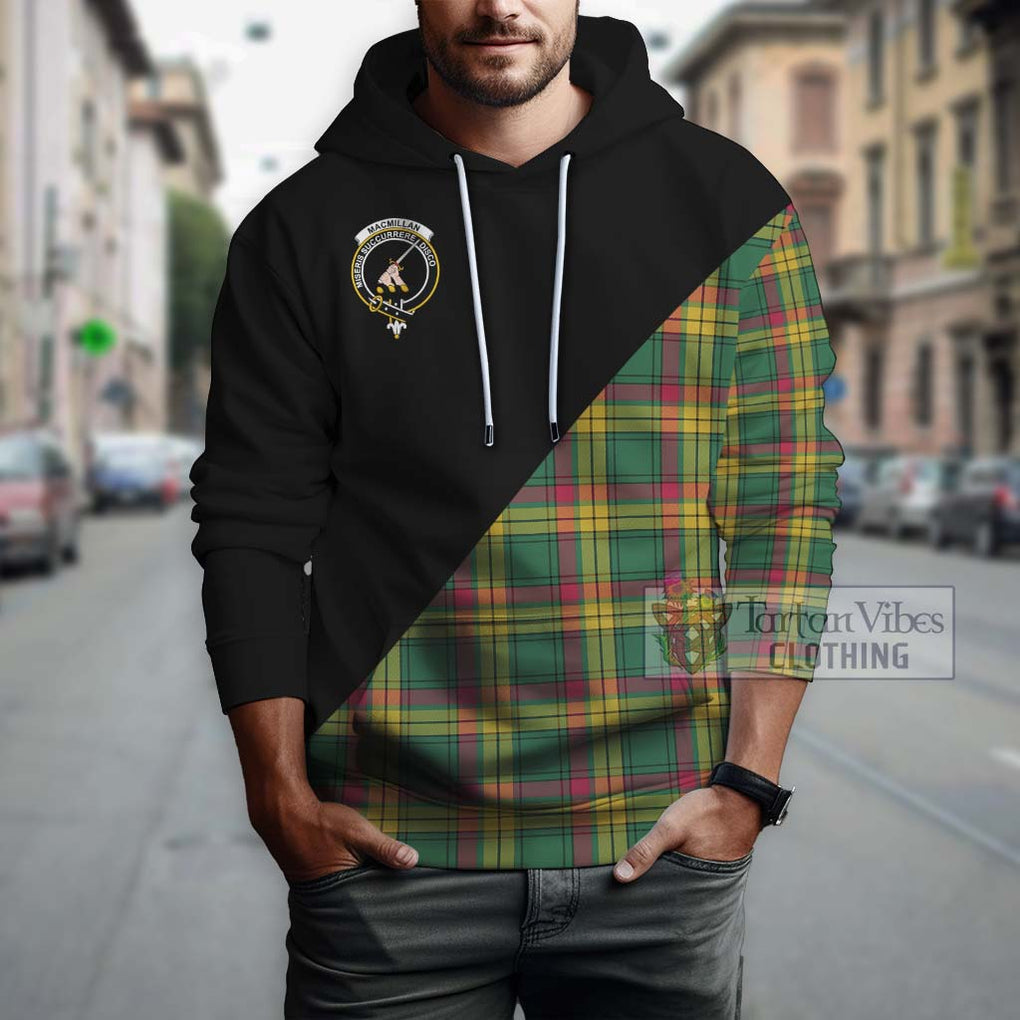 MacMillan Old Ancient Tartan Hoodie with Family Crest and Military Logo Style - Tartanvibesclothing Shop