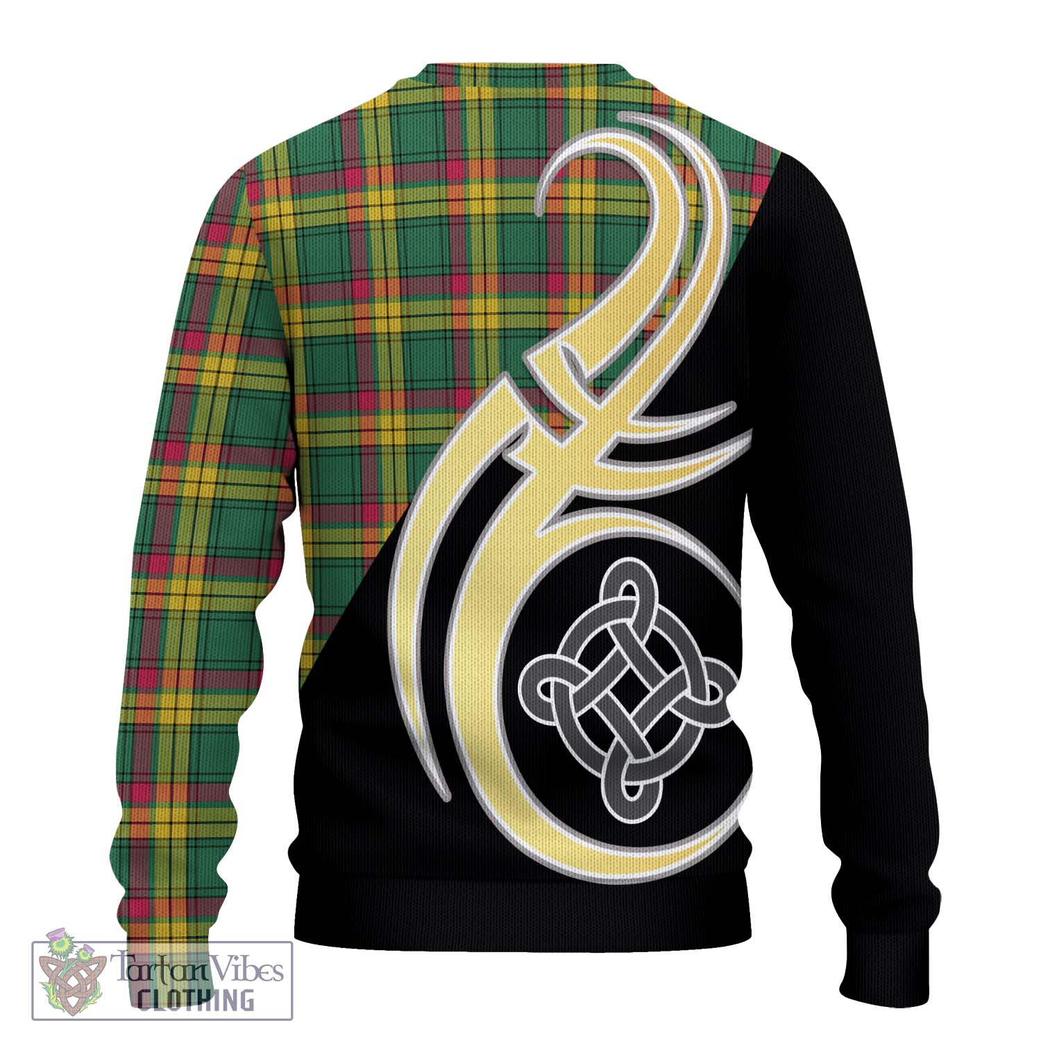 MacMillan Old Ancient Tartan Knitted Sweater with Family Crest and Celtic Symbol Style - Tartan Vibes Clothing