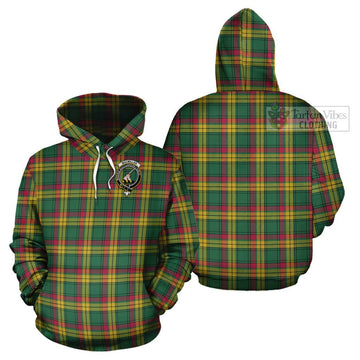 MacMillan Old Ancient Tartan Cotton Hoodie with Family Crest