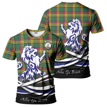 MacMillan Old Ancient Tartan T-Shirt with Alba Gu Brath Regal Lion Emblem