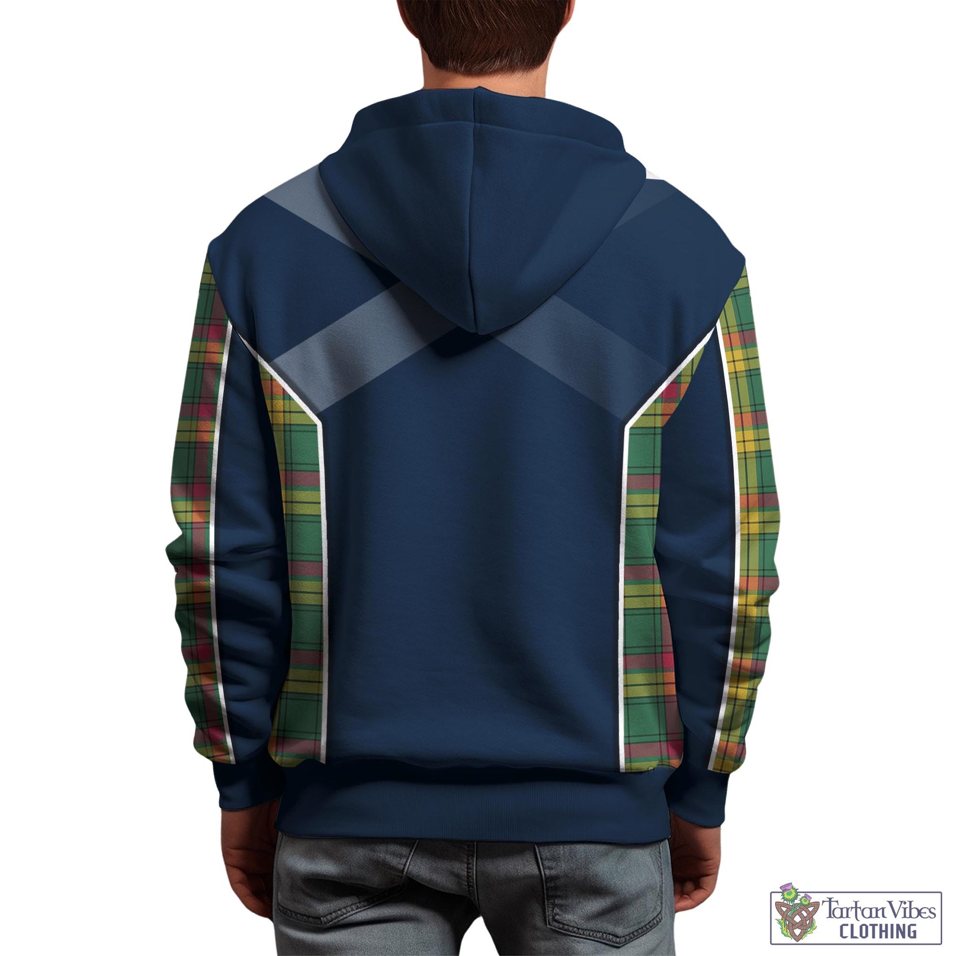 Tartan Vibes Clothing MacMillan Old Ancient Tartan Hoodie with Family Crest and Scottish Thistle Vibes Sport Style