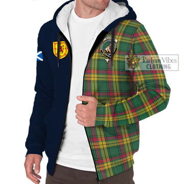 MacMillan Old Ancient Tartan Sherpa Hoodie Alba with Scottish Lion Royal Arm Half Style