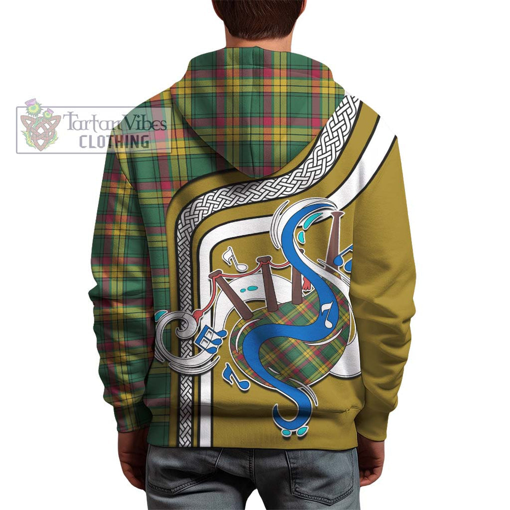 MacMillan Old Ancient Tartan Hoodie with Epic Bagpipe Style - Tartanvibesclothing Shop