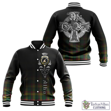 MacMillan Old Ancient Tartan Baseball Jacket Featuring Alba Gu Brath Family Crest Celtic Inspired