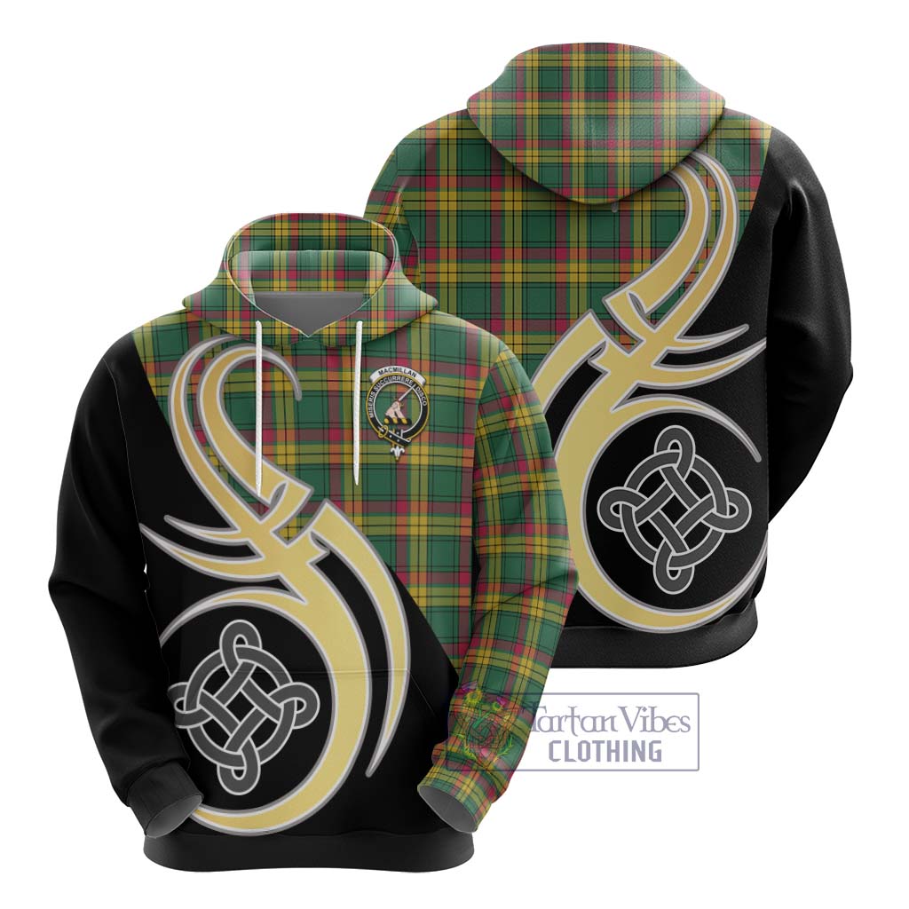 MacMillan Old Ancient Tartan Hoodie with Family Crest and Celtic Symbol Style - Tartan Vibes Clothing