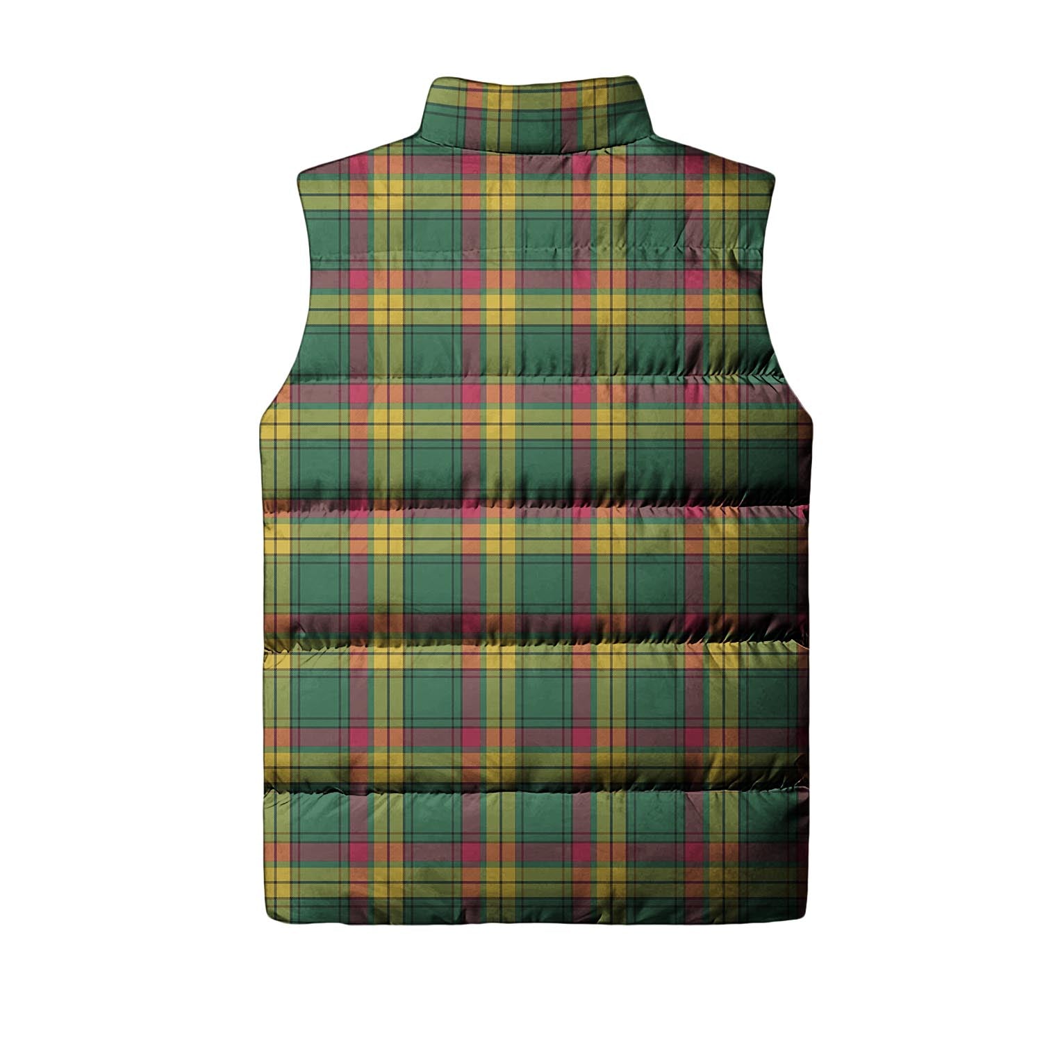 MacMillan Old Ancient Tartan Sleeveless Puffer Jacket with Family Crest - Tartanvibesclothing